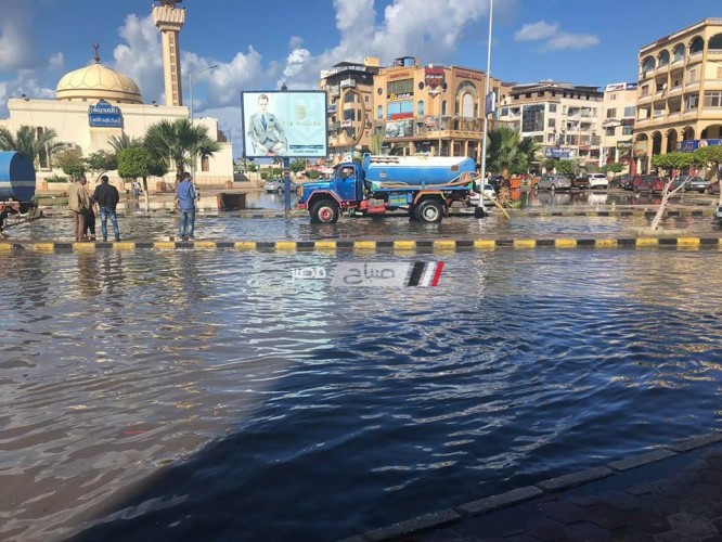 أمطار غزيرة تجتاح محافظة دمياط الأن والأجهزة التنفيذية تعلن الطوارئ