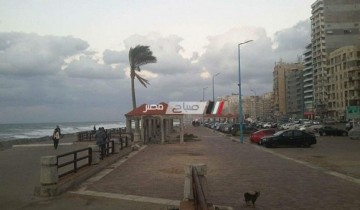 هطول أمطار غزيرة وانخفاض درجات الحرارة فى نوة قاسم الآن بالإسكندرية