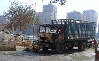 بالصور انفجار سيارة محملة بأنابيب الغاز فى الإسكندرية