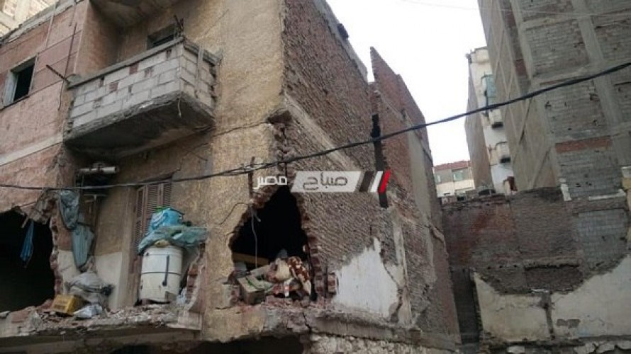 انهيار أجزاء من عقار بمنطقة رأس التين في الإسكندرية