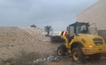 إزالة تعديات على الأراضي الزراعية ببرج العرب في الإسكندرية
