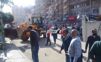 بالصور تنفيذ إزالة فورية لسور مخالف بحى المنتزه ثان بالإسكندرية