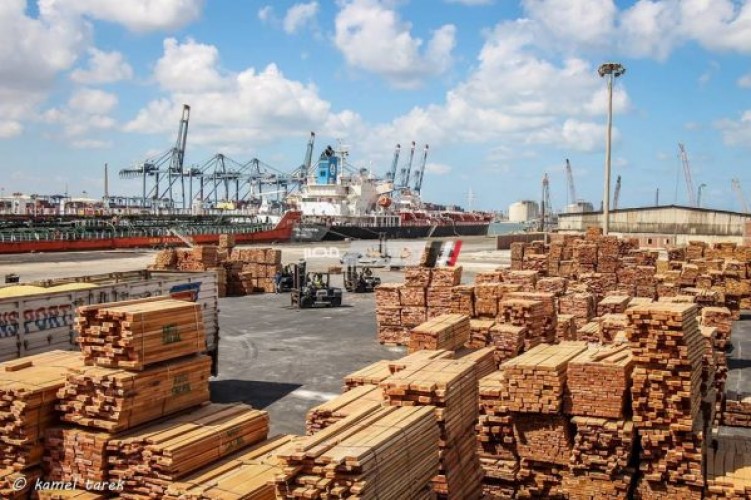 ميناء دمياط يستقبل 2999 طن خشب و 4800 طن سكر