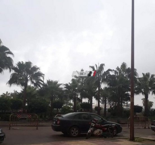 تساقط أمطار خفيفة على عدة مناطق وسط الإسكندرية اليوم