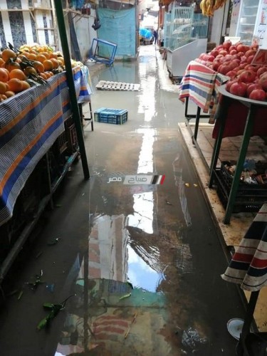 كسح مياه الامطار من مدارس دمياط و الشوارع الرئيسية