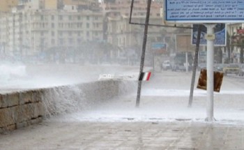 هطول أمطار غزيرة وانخفاض درجات الحرارة بالإسكندرية اليوم