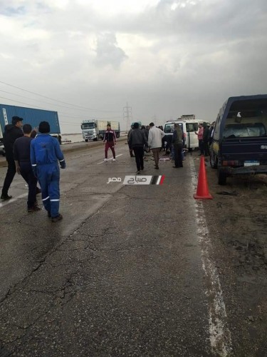 بالصور و الاسماء إصابة 6 مواطنين جراء حادث سير على طريق بورسعيد – دمياط
