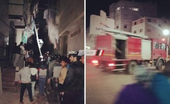 ارتفاع عدد ضحايا حريق شقة بدمياط الى 6 مصابين بينهم طفلان
