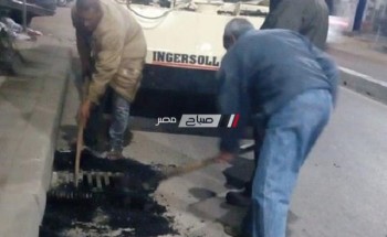 انقلاب سيارة بها 40 طن من مواد الرصف بطريق المطار في الإسكندرية