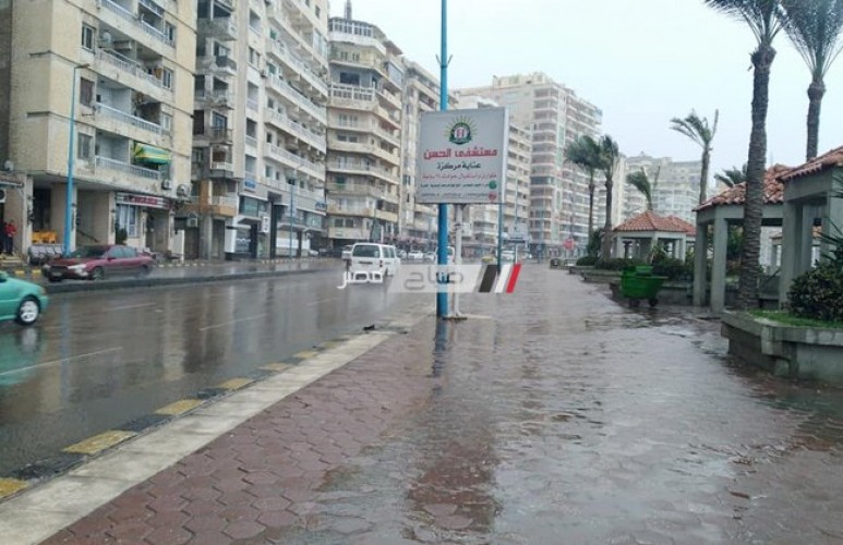 هطول أمطار غزيرة في الإسكندرية