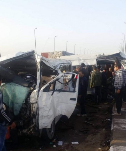 اصابة شخصين في حادث سير مروع على طريق دمياط – دمياط الجديدة
