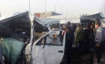 اصابة شخصين في حادث سير مروع على طريق دمياط – دمياط الجديدة