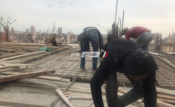 إيقاف أعمال بناء 5 عقارات مخالفة بنطاق حى شرق بالإسكندرية