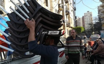 بالصور حملات إزالة إشغالات وتعديات مكبرة بحى وسط فى الإسكندرية
