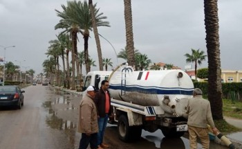 شن حملة مكبرة براس البر لشفط مياه الامطار بعد موجة الطقس السيئ