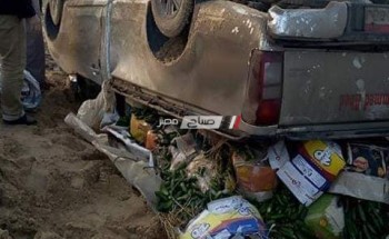 اصابة 4 اشخاص في حادثي سير متفرقين على طريق دمياط – بورسعيد (صور)