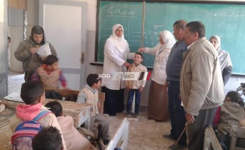 انطلاق الحمله القومية للقضاء على الطفيليات المعوية لأطفال مدرسة ابويادم بقرية نديبة