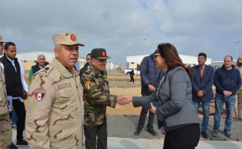 رئيس الهيئة الهندسية للقوات المسلحة و المحافظ يتابعان الموقف التنفيذى بمدينة دمياط للأثاث