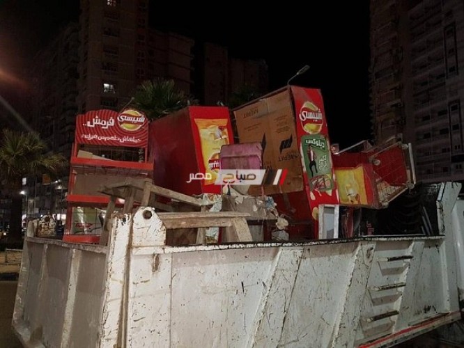 حملات إزالة إشغالات مكبرة بحى المنتزه فى الإسكندرية