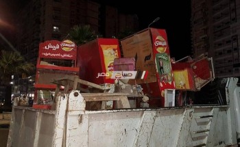 حملات إزالة إشغالات مكبرة بحى المنتزه فى الإسكندرية
