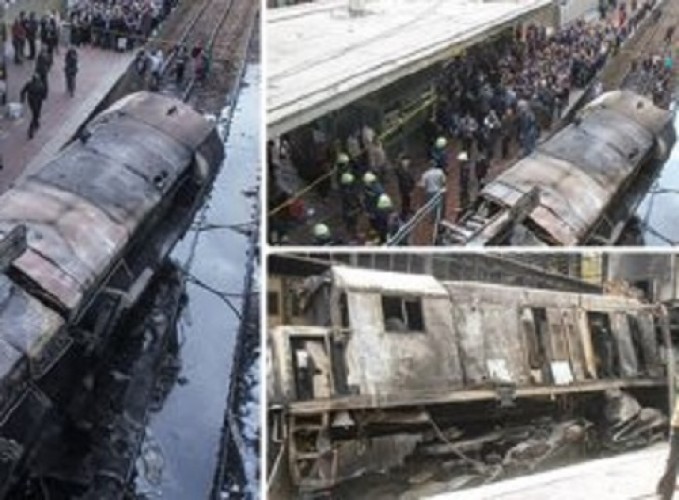 التحفظ على كاميرات المراقبة بموقع حادث قطار محطة مصر