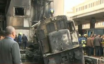 فيديو لحظة انفجار قطار محطة مصر