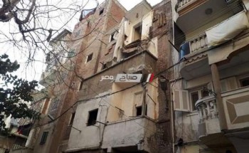 انهيار أجزاء من عقار بمنطقة الحضرة بمحافظة الإسكندرية