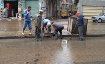 تطهير صفايات المطر وكسح المياه من شوارع البحيرة استعدادا لتقلبات الطقس