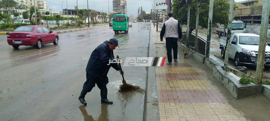 السيطرة على بؤر تجمعات مياه الأمطار غرب الإسكندرية