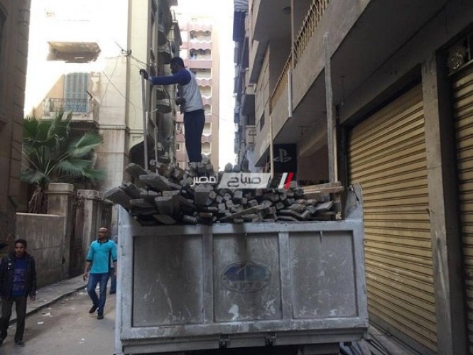 صور.. إيقاف أعمال بناء مخالف بسيدي جابر فى الإسكندرية