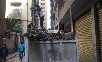 إيقاف أعمال بناء مخالف فى مقهى بالإسكندرية