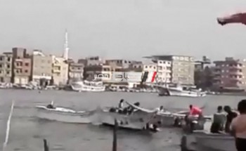ننشر فيديو انقاذ المواطنين بعد حادث اصطدام مركبين بدمياط