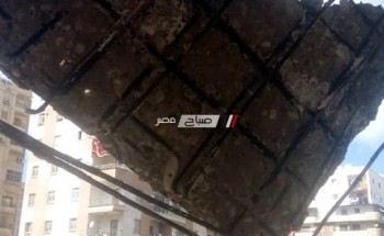 بالصور انهيار شرفة عقار بمنطقة المنتزه بالإسكندرية