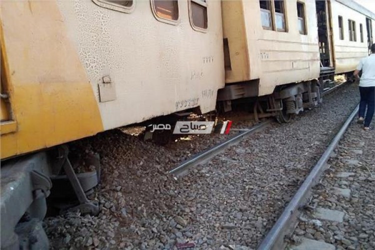 إصابة 25 مواطن فى حادث انقلاب قطار كفر الشيخ