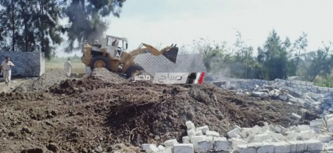 تنفيذ إزالة فورية تعدي علي الأرض الزراعية بمساحة قيراط بكفر الشيخ