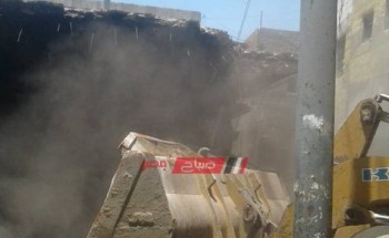ازالة 8 حالات تعدي على الارض الزراعية بمدينة كفر سعد بدمياط