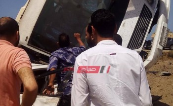 مصرع وإصابة 37 شخص أثر حادث إنقلاب سيارة نقل بمحافظة المنوفية