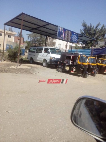 محلية كفر سعد بدمياط تعلن انهاء اعمال انشاء مظلة خاصة بموقف سيارات الاجرة