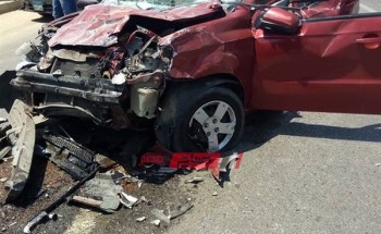 حادث مرورى مروع بين سيارتين ملاكى بمدينة العبور