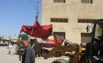 رفع 5 اشغالات في حملة مكبرة بمدينة الروضة بدمياط