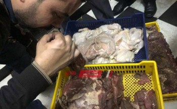 ضبط ربع طن لحوم وشاورما ودجاج غير صالحة للاستهلاك في حملة مكبرة على مطاعم دمياط الجديدة
