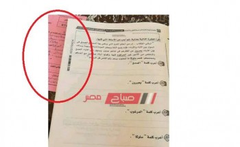 طالب دمياط ينشر صورة امتحان اللغة العربية للثانوية العامة وبجوارها رقم جلوسة