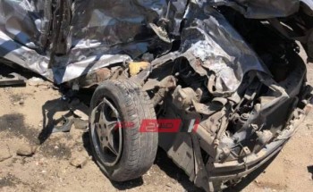 بالاسماء مصرع شخصان جراء حادث سير مروع على طريق دمياط – بورسعيد
