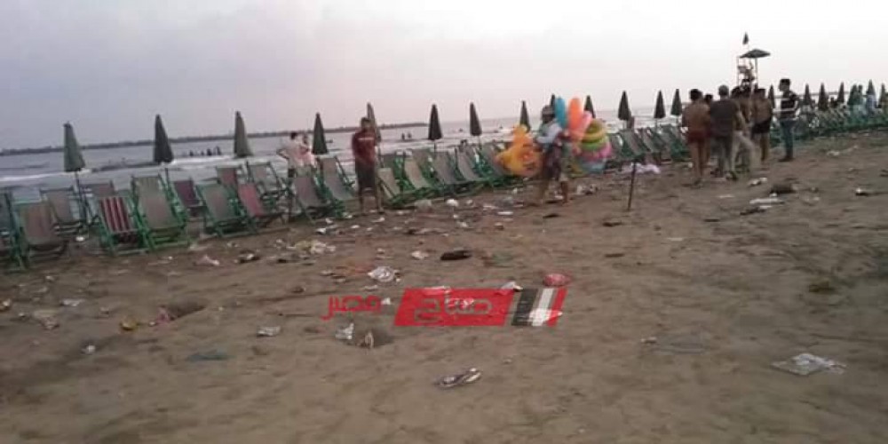 شن حملات مكبرة لرفع تراكمات القمامة من شواطئ مدينة رأس البر … صور