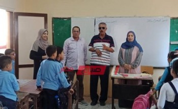 مع بداية اليوم الثاني من العام الدراسي الجديد رئيس مركز ومدينة كفر البطيخ بدمياط يتفقد مدارس المدينة