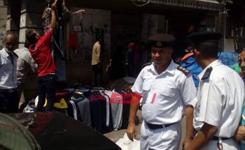 حملات إزالة إشغالات مكثفة في حي الجمرك بالإسكندرية