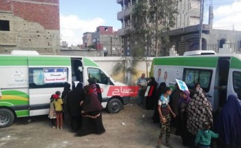 فحص 2200 مواطن بالمجان في القافلة الطبية بقرية كرم ورزوق بدمياط