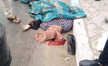 بالصور مصرع سيدة في حادث مروع على طريق كفر سعد بدمياط