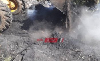 إزالة مكمورة فحم على مساحة 100 متر في حملة مكبرة بدمياط