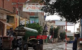 استمرار شفط مياة الأمطار من شوارع مركز ومدينة كفر البطيخ بدمياط
